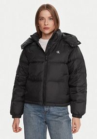Kurtka puchowa Calvin Klein Jeans czarna damska 