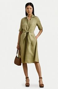 Sukienka LAUREN RALPH LAUREN zielona Koszulowa 200905667015  Regular Fit