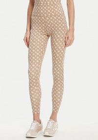 Legginsy Guess beżowe damskie 