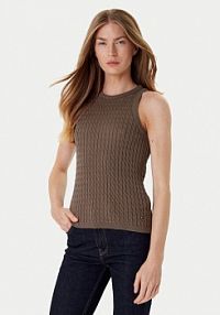 Top Tommy Hilfiger brązowy damski 