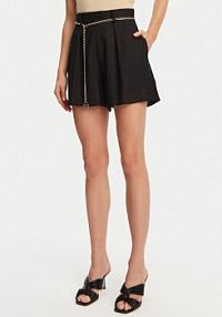 Szorty Rinascimento czarne damskie Materiałowe