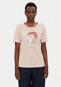 T-shirt Fransa różowy damski 