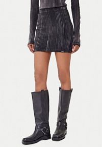 Spódnica mini Guess Jeans szara W5BD1H KCTT1  Slim Fit