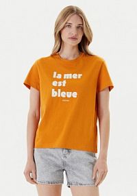 T-shirt Mustang pomarańczowy damski 