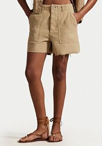 Szorty Polo Ralph Lauren beżowe damskie Materiałowe 211949934003  Relaxed Fit