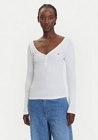 Bluzka Tommy Jeans biała damska 