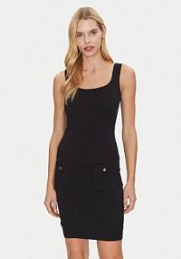 Sukienka dzianinowa Guess czarna 