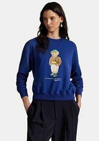 Bluza przez głowę Polo Ralph Lauren niebieska 211971736001  Relaxed Fit