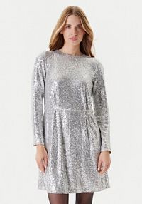 Sukienka koktajlowa United Colors Of Benetton srebrna 