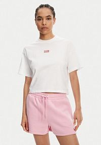 T-shirt Hunter biały damski Abby HARW0059251  Boxy Fit