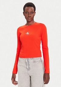 Bluzka Calvin Klein Jeans czerwona damska 