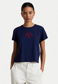 T-shirt Polo Ralph Lauren granatowy damski 211965108001  Regular Fit