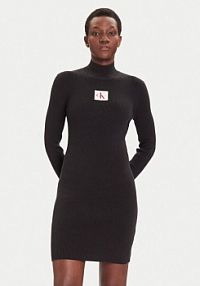 Sukienka dzianinowa Calvin Klein Jeans czarna Codzienna