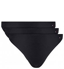 Stringi Tommy Hilfiger czarne Komplet 3 par stringów