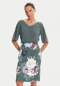 Sukienka koktajlowa Swing zielona 