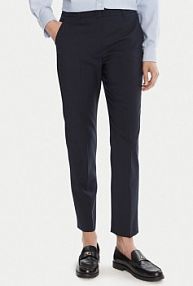 Spodnie eleganckie Weekend Max Mara granatowe damskie Materiałowe