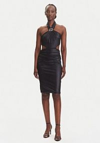 Sukienka koktajlowa Fracomina czarna FQ25SD1001W798T4  Slim Fit
