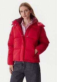Kurtka puchowa Tommy Jeans czerwona damska 