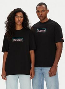 T-shirt Hunter czarny damski Abele UNISEX HARU0007251  Regular Fit