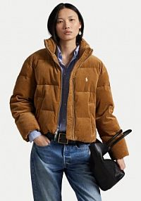 Kurtka puchowa Polo Ralph Lauren brązowa damska 
