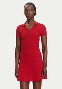Sukienka codzienna Tommy Jeans czerwona 