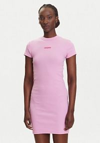 Sukienka codzienna Tommy Jeans różowa 
