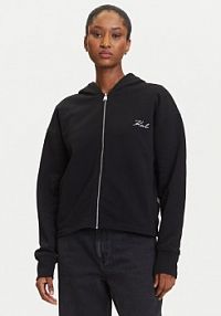 Bluza rozpinana KARL LAGERFELD czarna damska 