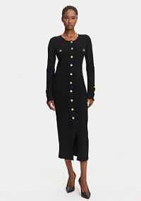 Sukienka dzianinowa KARL LAGERFELD czarna 