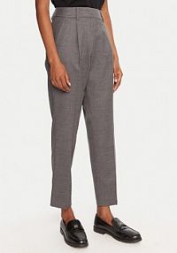 Spodnie eleganckie Weekend Max Mara szare damskie Materiałowe