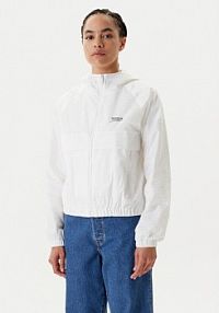 Kurtka przejściowa Tommy Jeans kremowa damska Wiatrówka Jacquard DW0DW20952 Écru Relaxed Fit