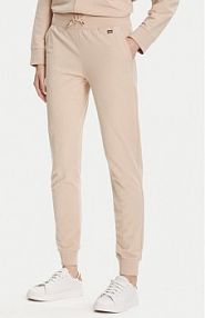 Spodnie dresowe EA7 Emporio Armani beżowe damskie 7W000461 AF13135 U1046  Regular Fit