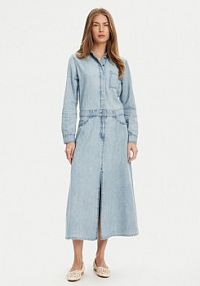 Sukienka jeansowa United Colors Of Benetton niebieska 4RZKDV0B5  Regular Fit