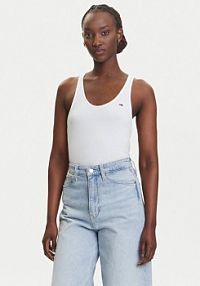 Top Tommy Jeans biały damski 
