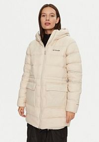 Kurtka puchowa Columbia beżowa damska Płaszcz zimowy