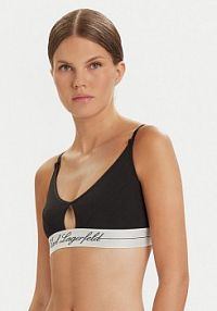 Biustonosz KARL LAGERFELD czarny Bezfiszbinowy