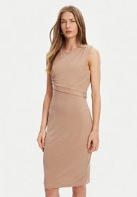 Sukienka codzienna Guess brązowa 