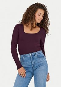 Bluzka ONLY fioletowa damska Lea 15302647  Slim Fit