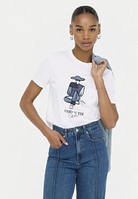 T-shirt ONLY biały damski 