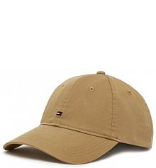 Czapka z daszkiem Tommy Hilfiger beżowa damska 