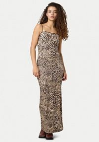 Sukienka letnia Noisy May brązowa 