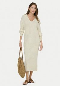 Sukienka dzianinowa ONLY beżowa 