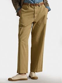 Spodnie eleganckie Polo Ralph Lauren beżowe damskie Materiałowe 211967729002  Straight Fit