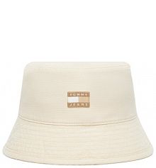 Kapelusz Tommy Jeans beżowy damski 