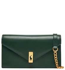 Torebka listonoszka Polo Ralph Lauren zielona 