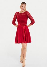 Sukienka koktajlowa Swing czerwona 