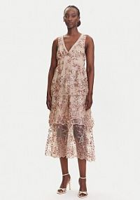 Sukienka koktajlowa Dixie beżowa 