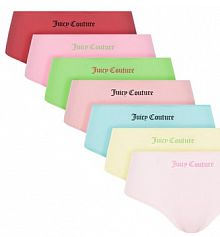 Figi Juicy Couture wielokolorowe Komplet 7 par fig klasycznych