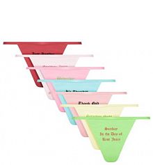 Stringi Juicy Couture wielokolorowe Komplet 7 par stringów