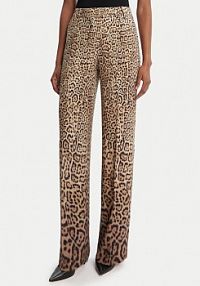 Spodnie eleganckie Marciano Guess beżowe damskie Materiałowe