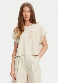 T-shirt United Colors Of Benetton beżowy damski 